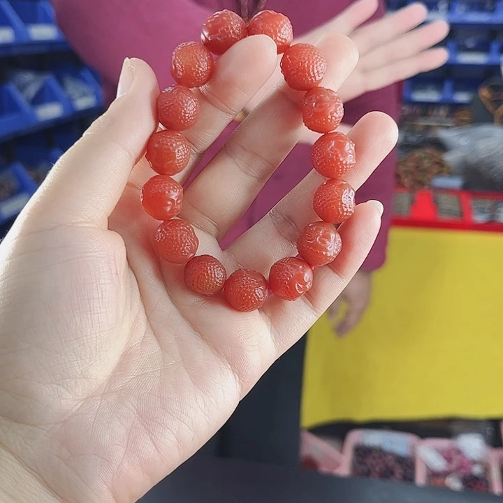 玛瑙手链未镶嵌T49释迦手串