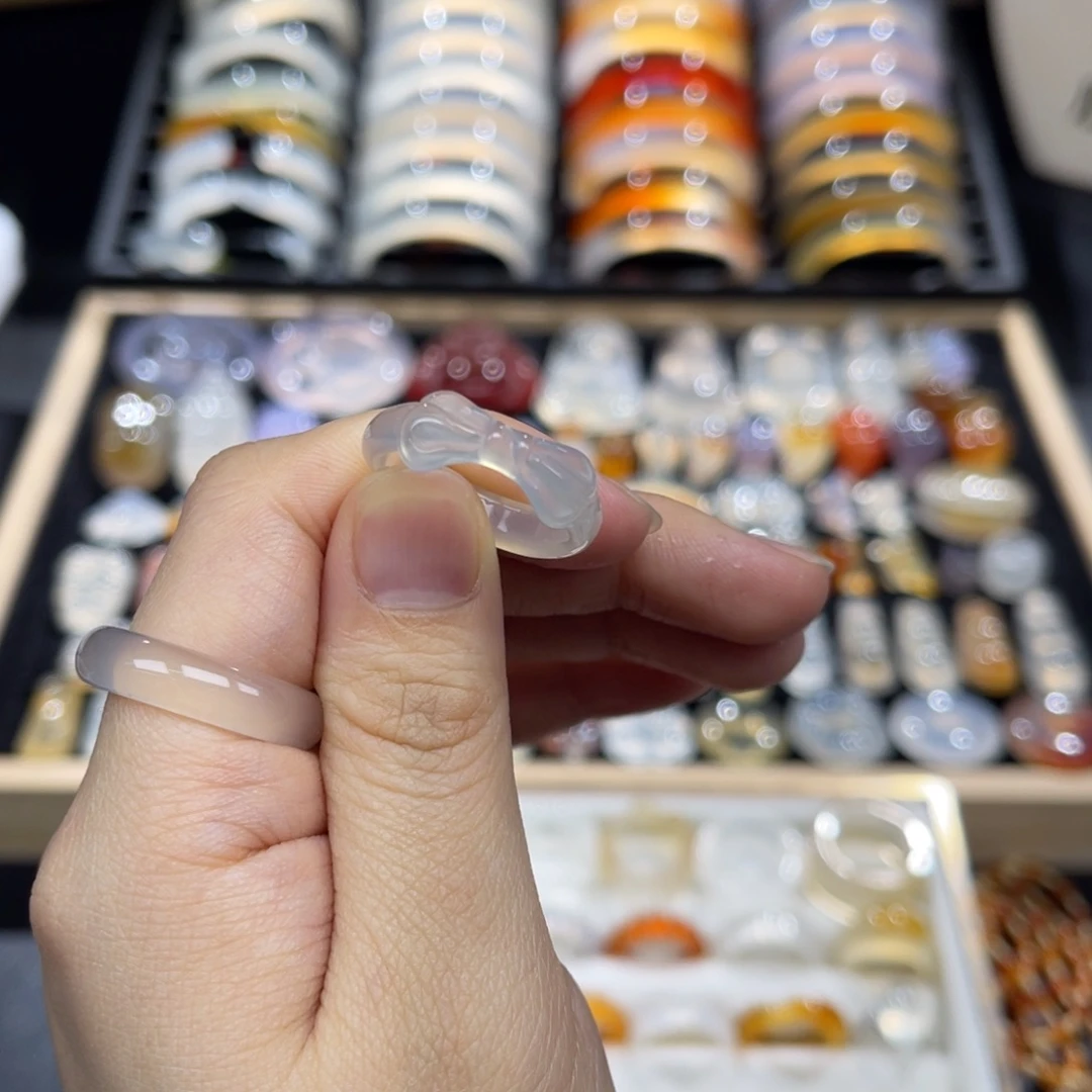 玛瑙/玉髓未镶嵌戒指