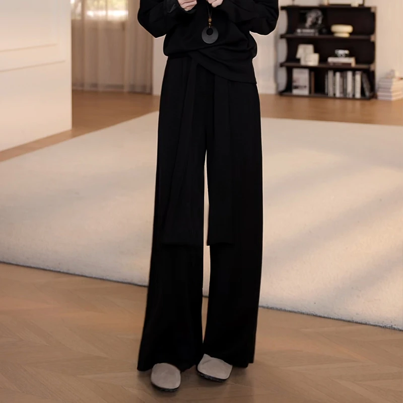 【YANYAN】秋款休闲气质飘带直筒卫裤YY-5165