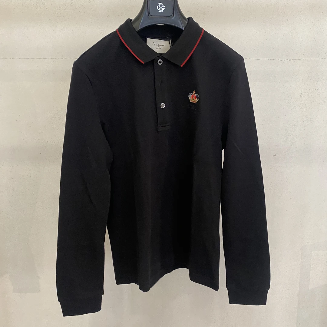 【BGEE】纯色长袖圆领毛衣秋冬刺绣百搭设计感男士针织衫断码合集