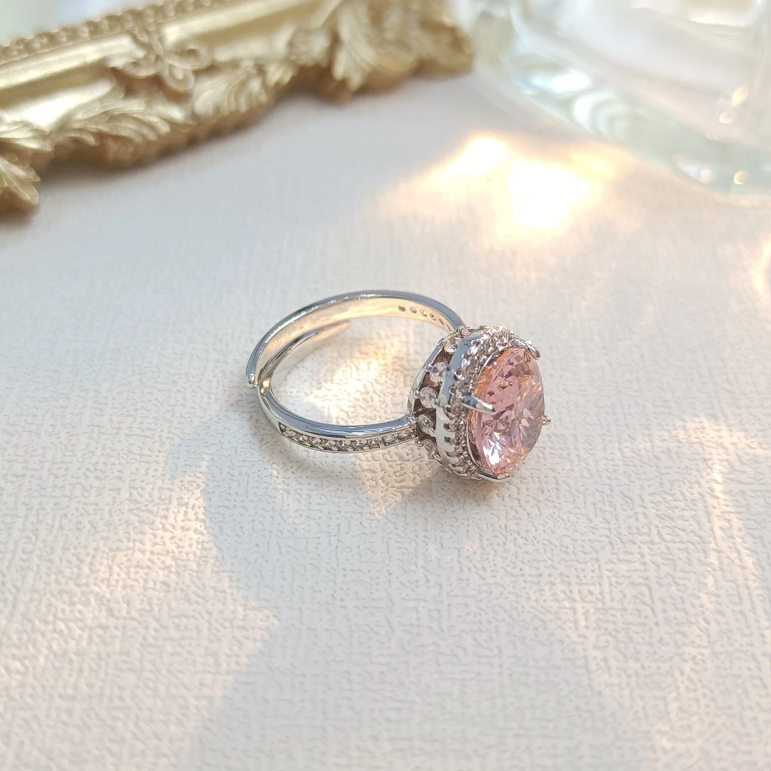 铜合金合成锆石戒指 FXLM-52703 戒指气质欧美简约轻奢小众时尚