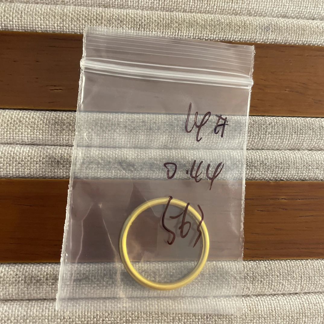 A4克重0.44 14号 古法素圈戒指 足金999