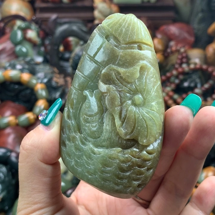 岫岩河磨玉（透闪石质玉）把件未镶嵌