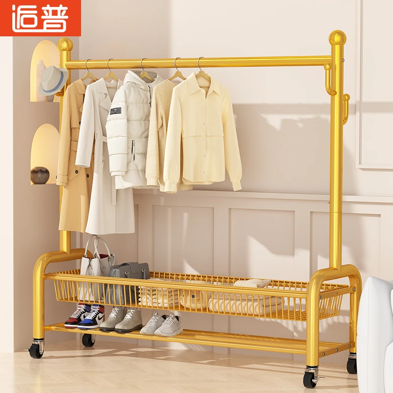 巨粗32管挂衣架落地式晾衣架卧室家用衣帽架阳台晾衣杆移动衣架子