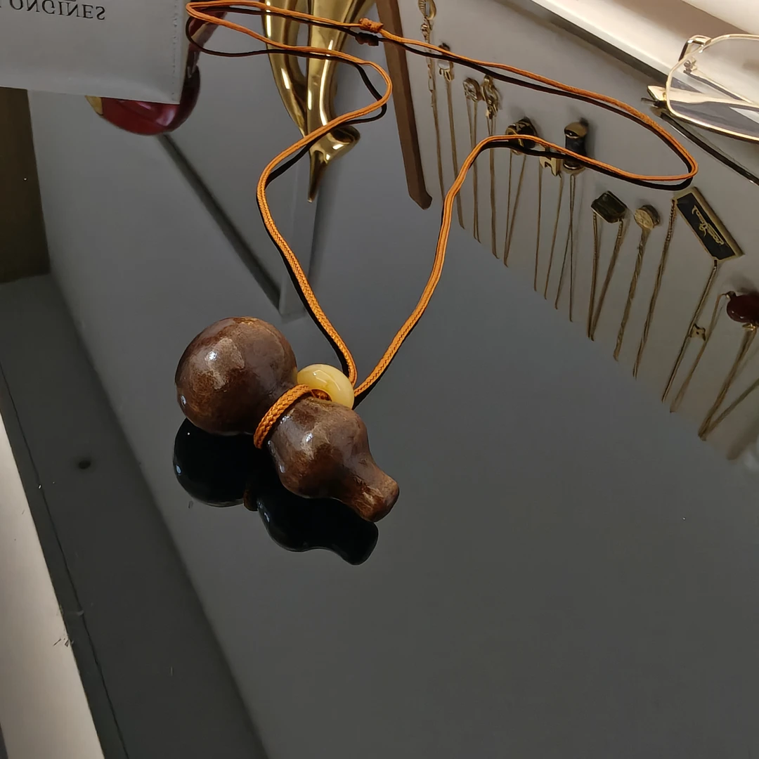 非金属木质项链 檀木葫芦项链长款毛衣链M213-6