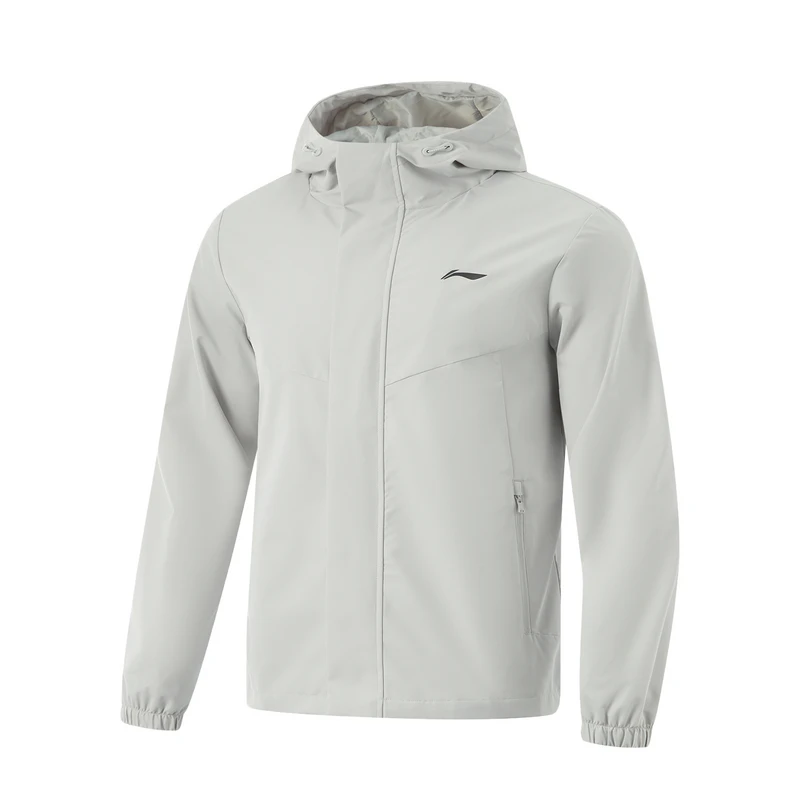 李宁外套男子新款健身系列舒适开衫运动风衣外套AFDUC33