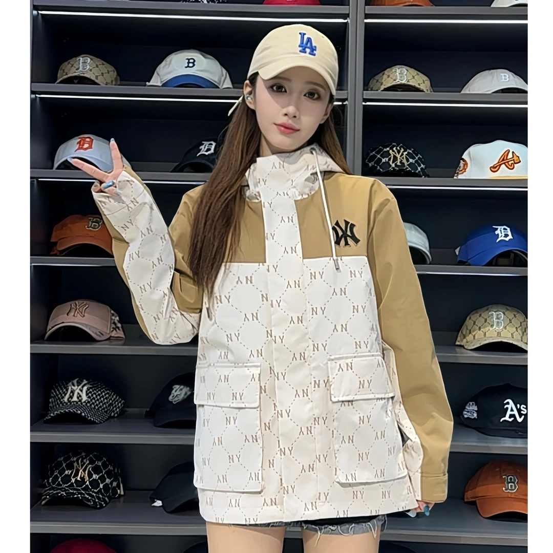 【棉服】NY联名款满印冲锋衣棉服男女同款休闲百搭小外套208 晴晴