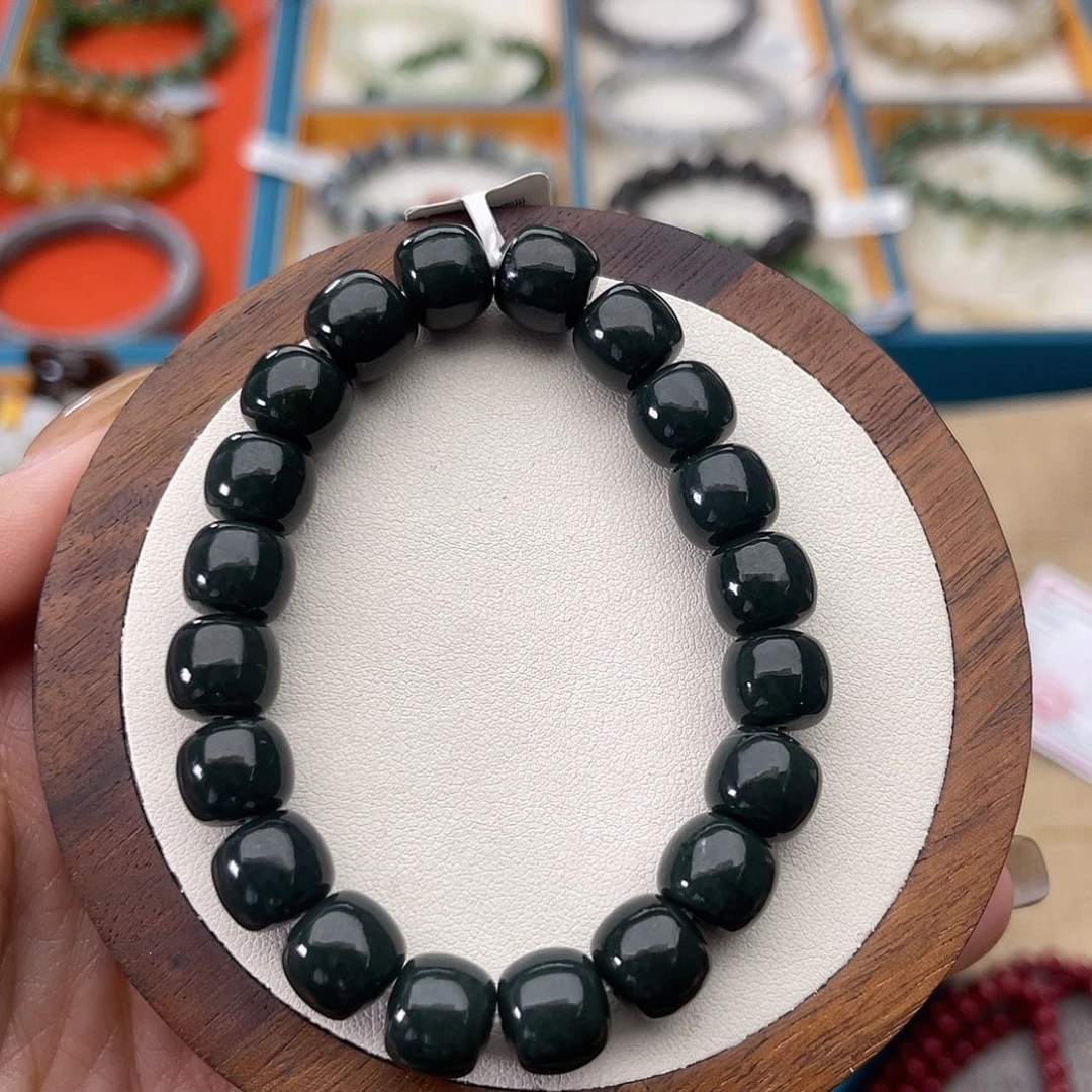 和田玉未镶嵌手串Z48卡9×10