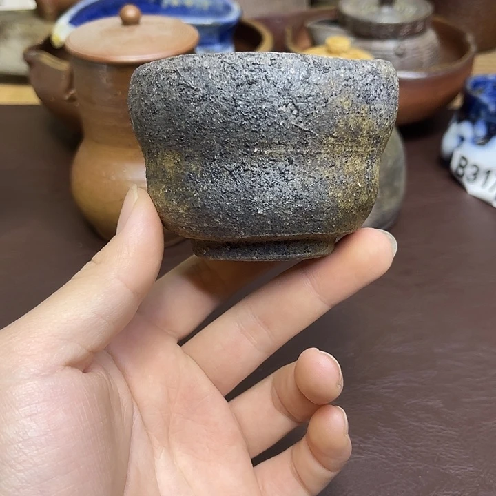 宗高建三 重落灰主人杯 备前烧