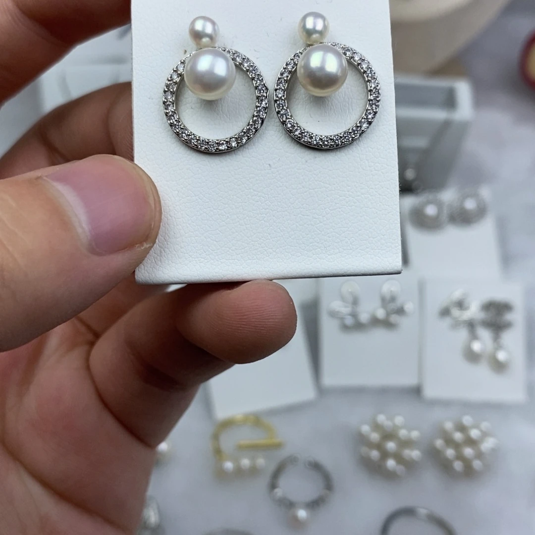 未镶嵌耳饰淡水珍珠