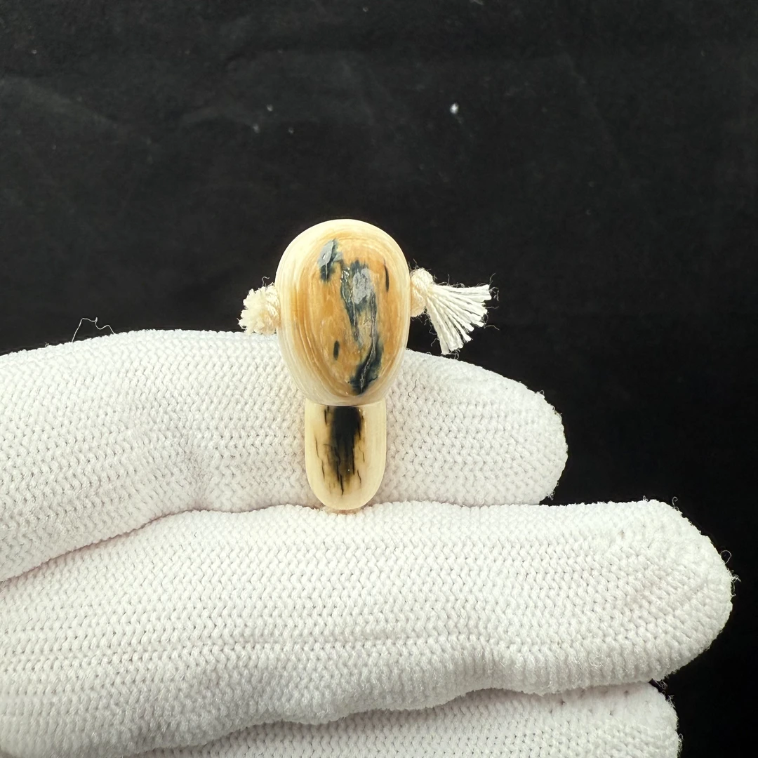 G1965天然猛犸 带皮三通12*26.5mm一物一图假一罚十