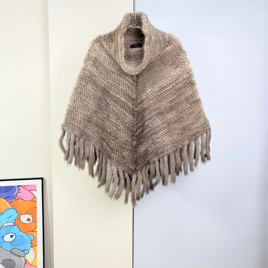 99新 MaxMara 皮草斗篷/码/Xspa5057