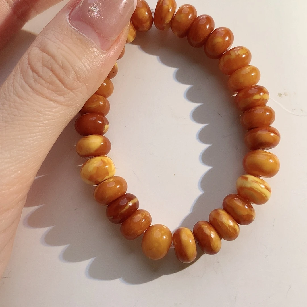 蜜蜡未镶嵌手链蜜蜡手串