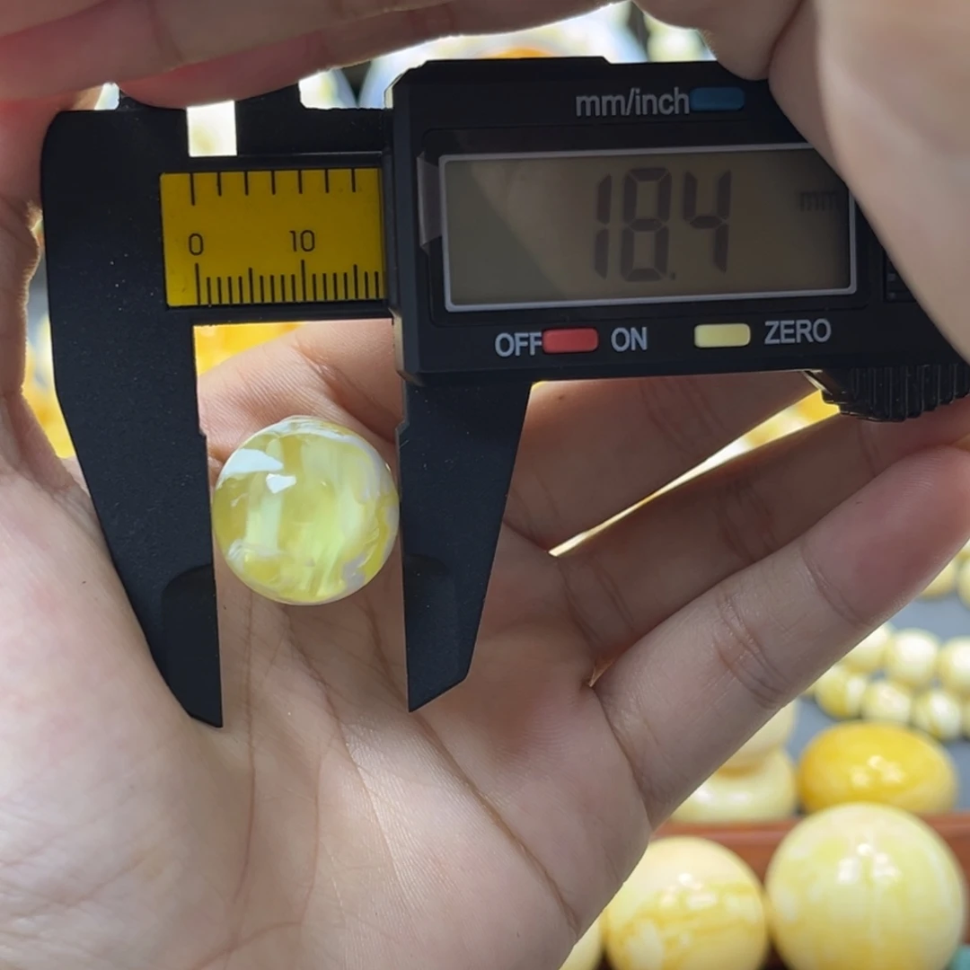 琥珀未镶嵌手串单珠圆珠