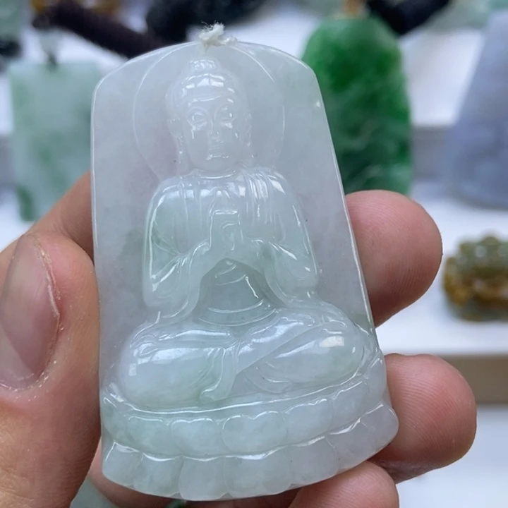 翡翠颈饰未镶嵌缅甸A货翡翠