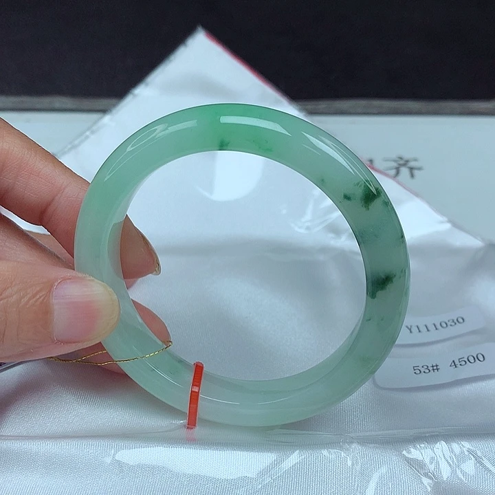 翡翠未镶嵌手镯53圈1030
