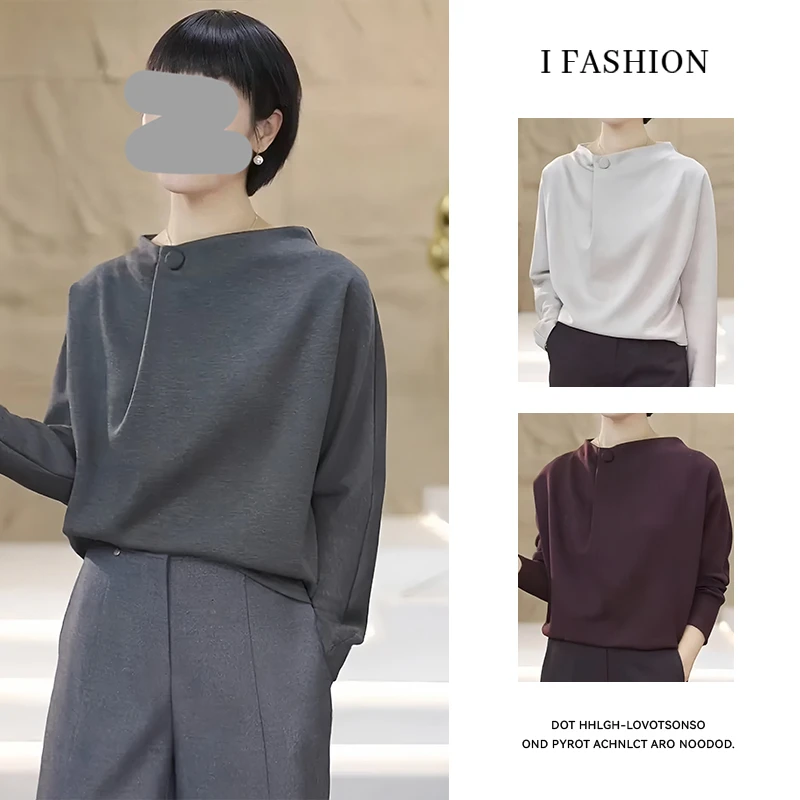 高含棉韩版潮流时髦长袖卫衣女士2025早秋新款简约风宽松显瘦上衣