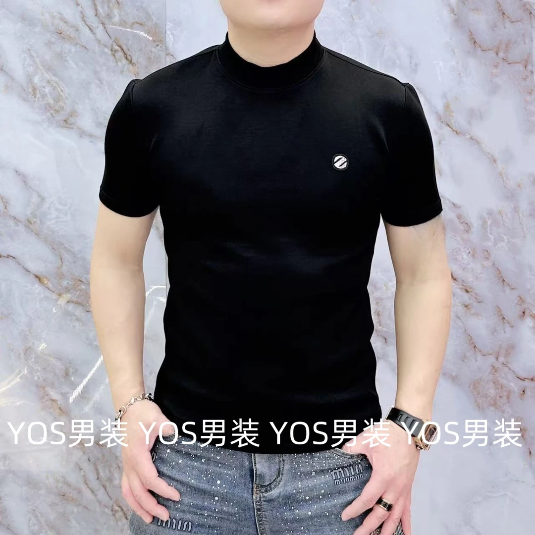 2025春夏新款男士短袖高品质简约字母Z时尚潮流T恤8003