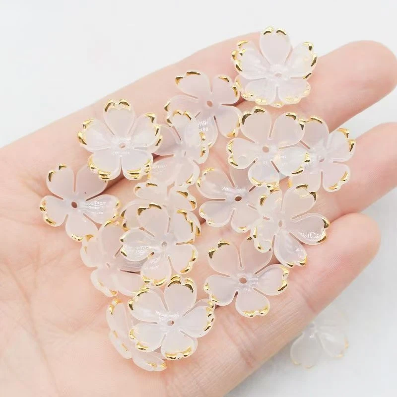 【小狐狸】精美【烫金】五瓣渐变果冻樱花（只有花瓣）小盆栽材料