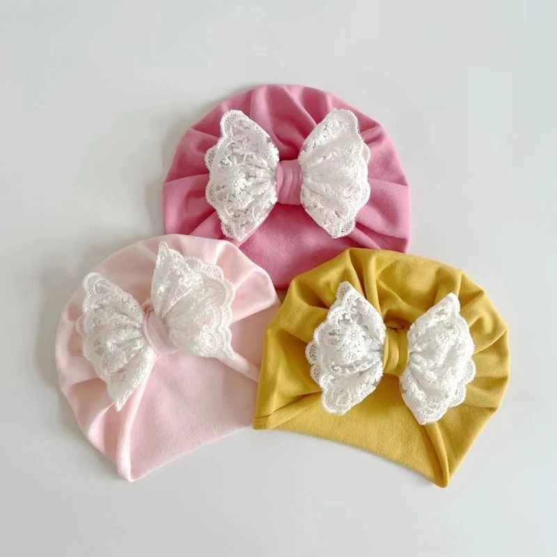 1号    春夏款蕾丝胎薄款双层印度帽儿童婴儿时尚宝宝蝴蝶结帽子