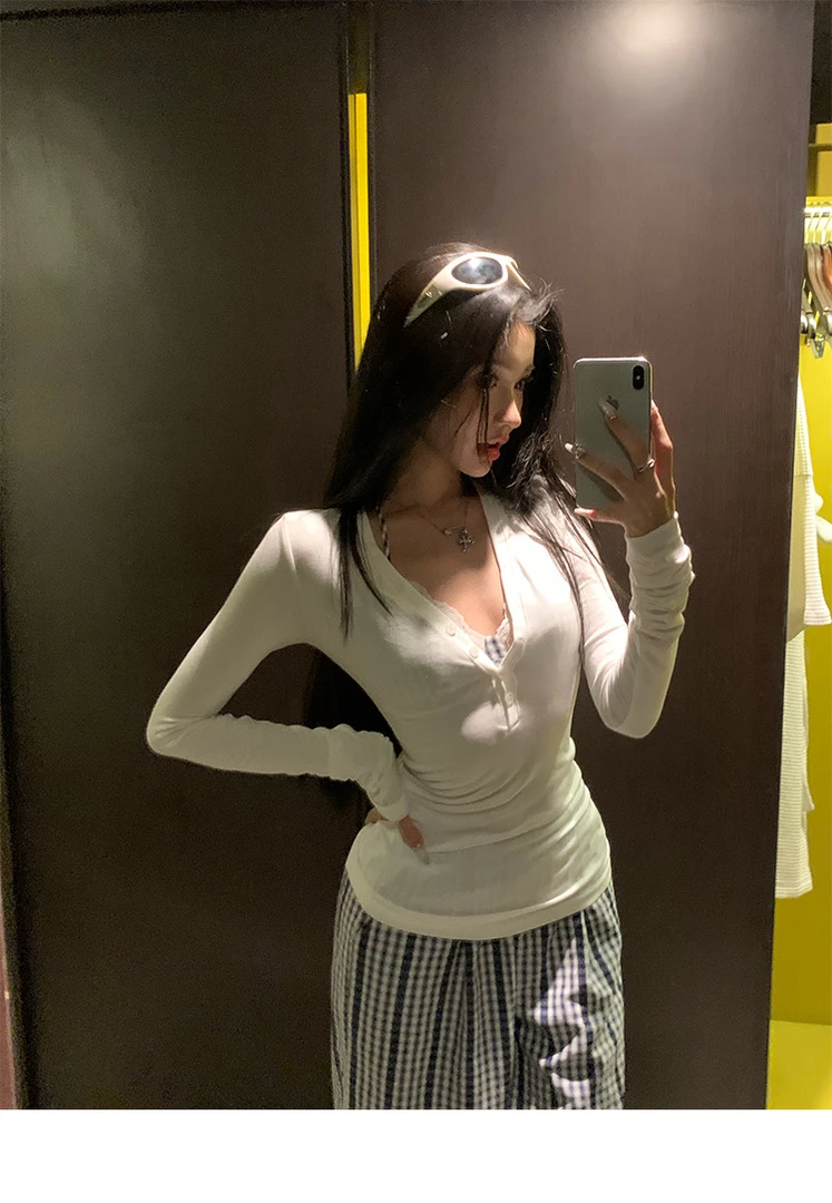 设计感辣妹气质T恤上衣内搭吊带背心女2025春季新款显瘦休闲裤潮