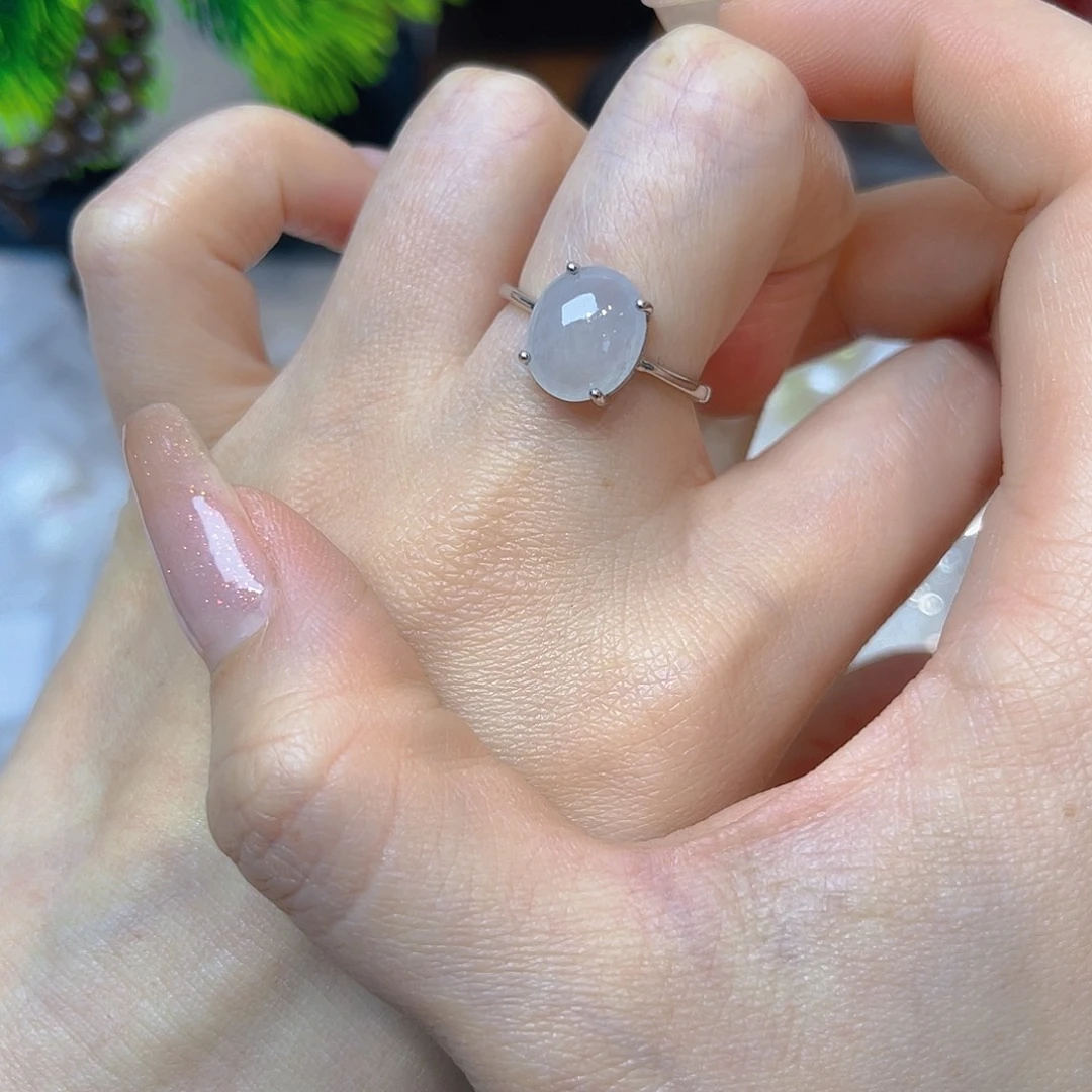 翡翠银S925镶嵌戒指