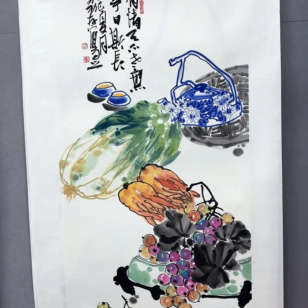 国画艺术家真人手绘