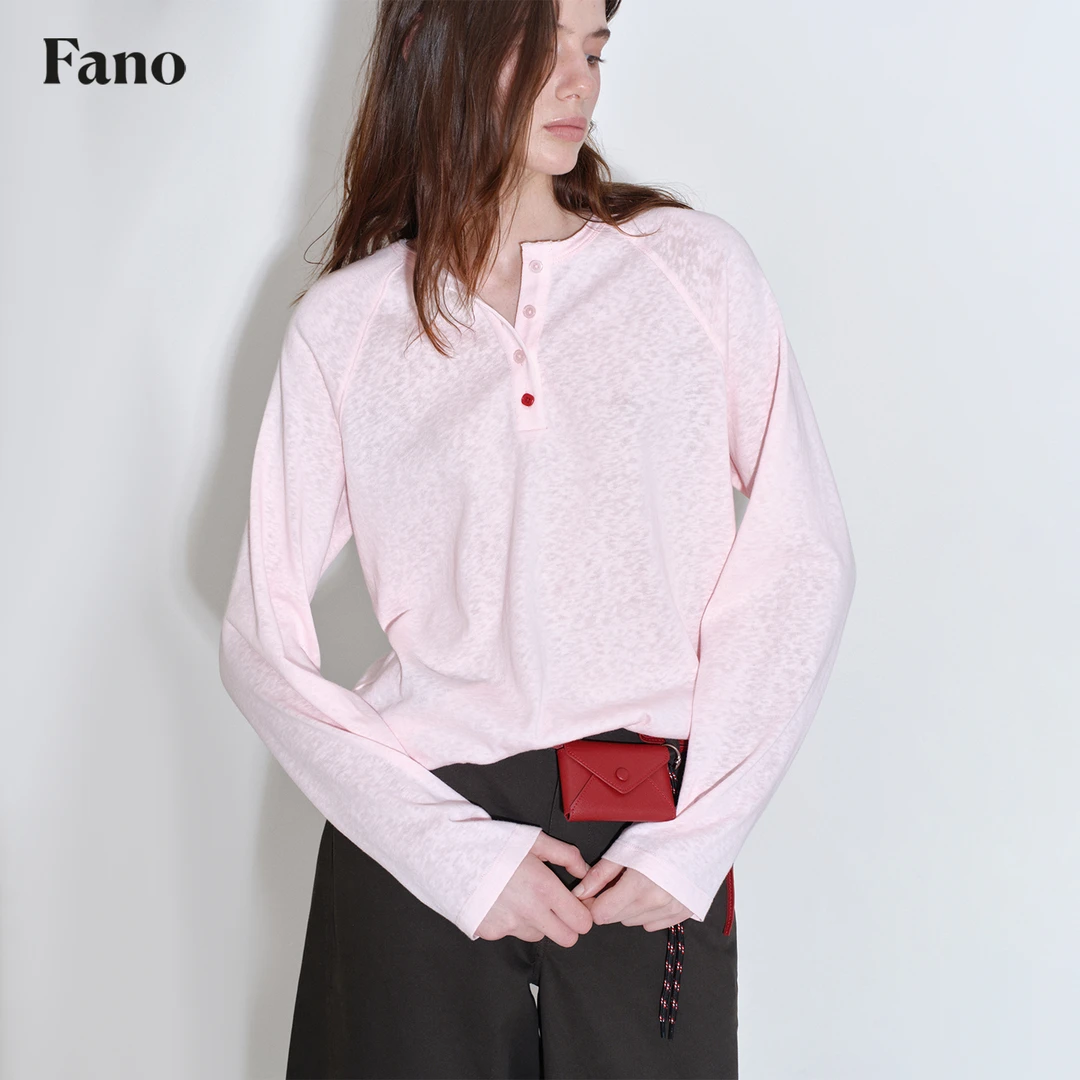【粉丝专属福利】范洛插肩袖亨利领长袖FQ25S080推广