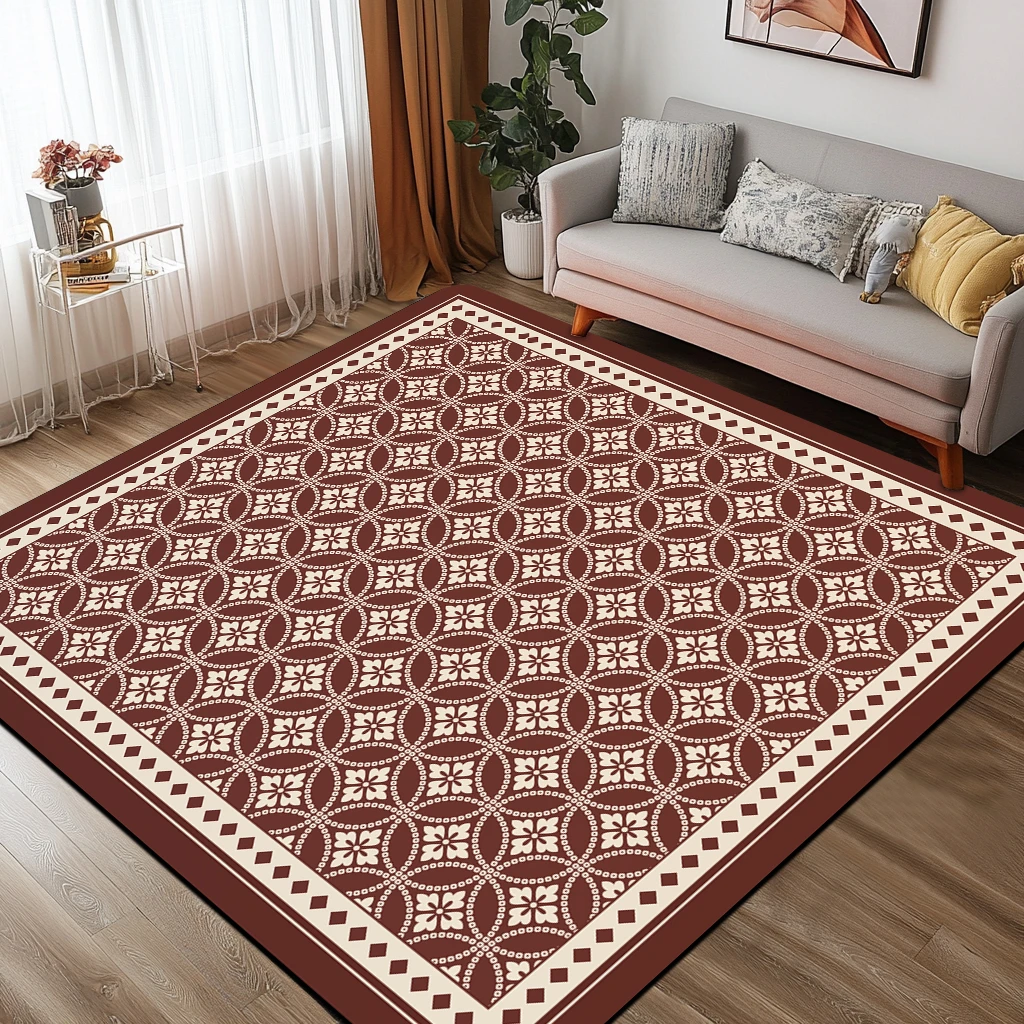 【多尺寸】]铜钱花硅藻泥地垫防滑吸水客厅卧室过道阳台入户门垫