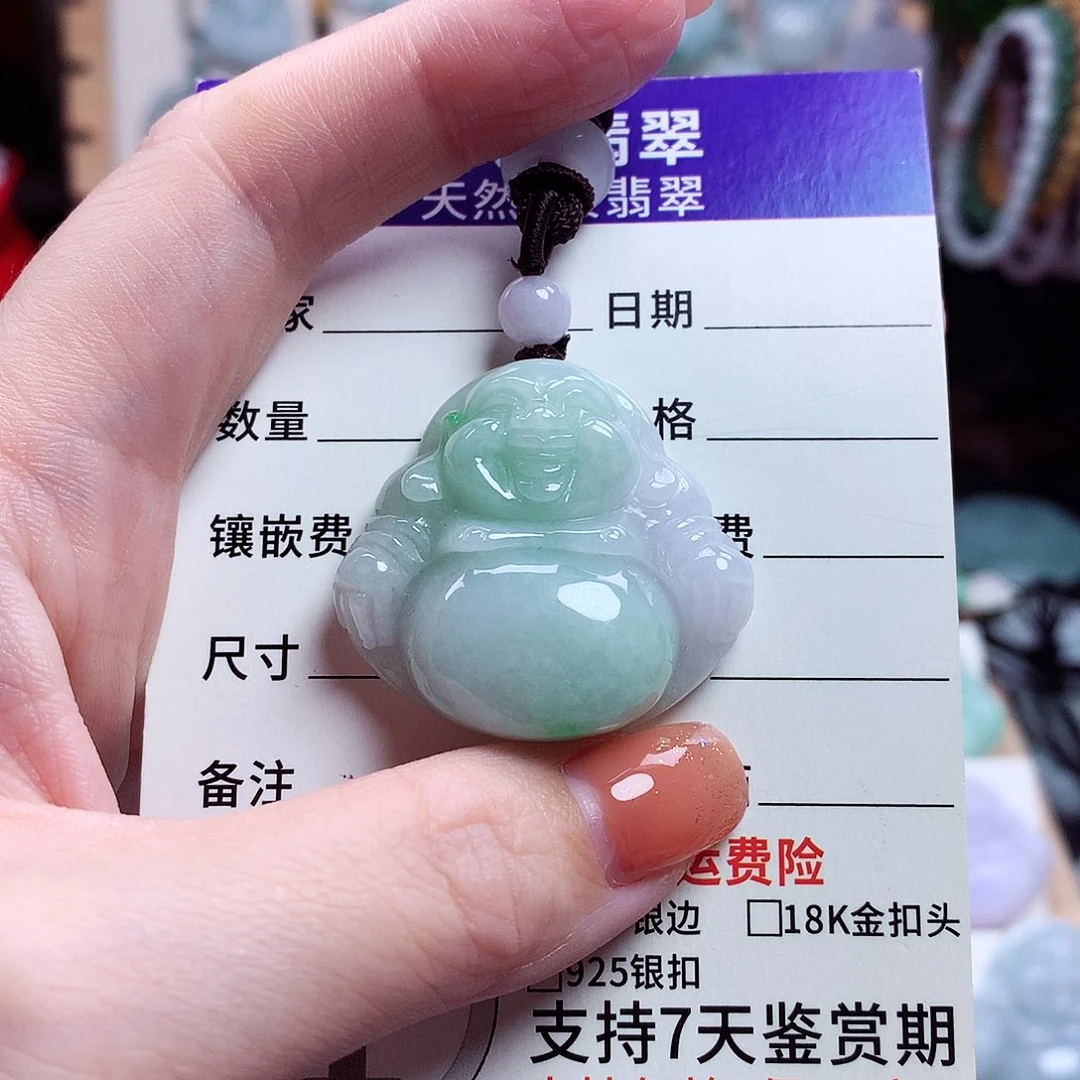 翡翠未镶嵌颈饰佛公26