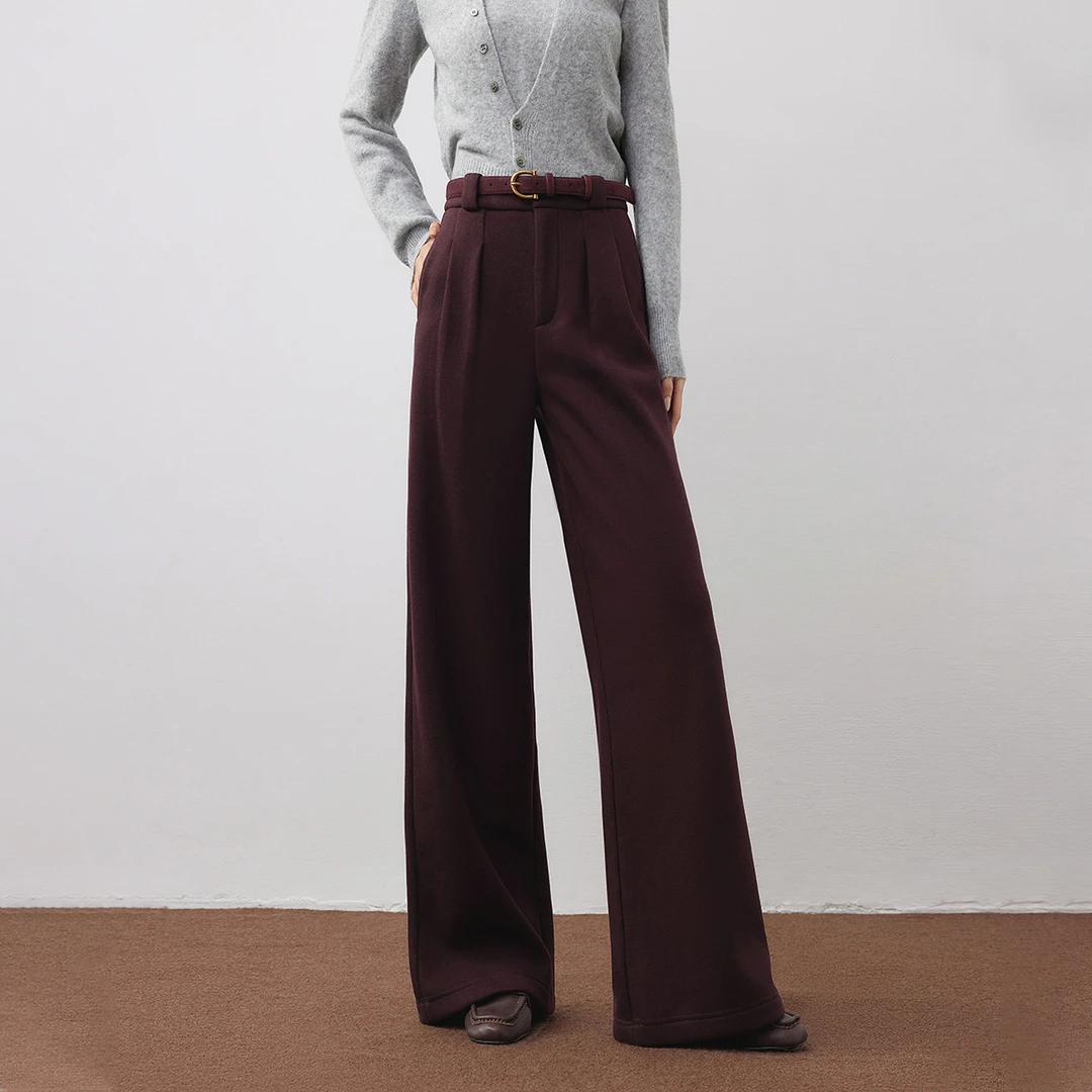 【辛小北专属】朗文斯汀加绒通勤高腰直筒休闲裤DTYK5510D07122