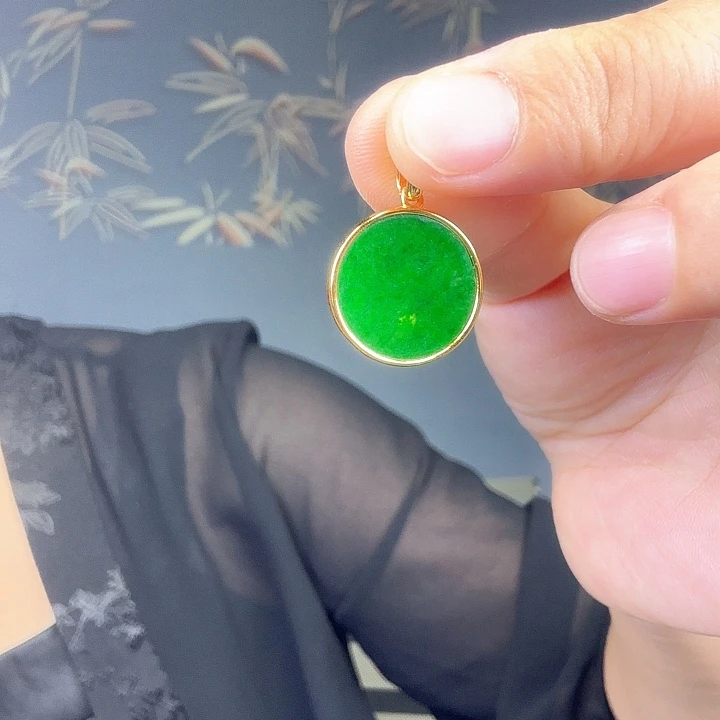 翡翠银S925镶嵌吊坠(不含链)特价