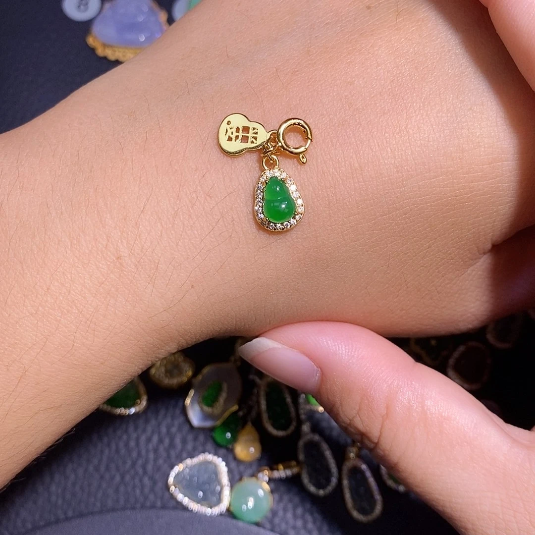 翡翠银S925镶嵌颈饰