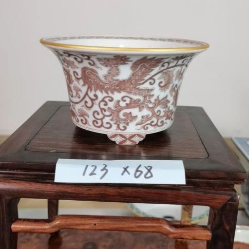 瓷大徳堂手工手绘釉盆