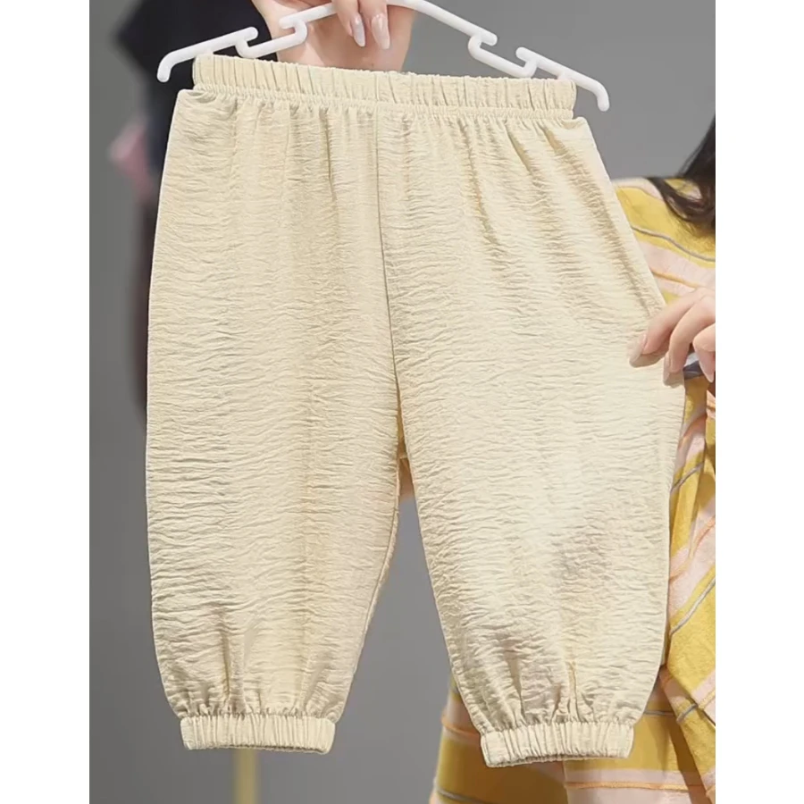 【麻感冰丝防蚊裤 小洛妈咪】婴儿童春秋休闲宽松宝宝夏季裤子E2