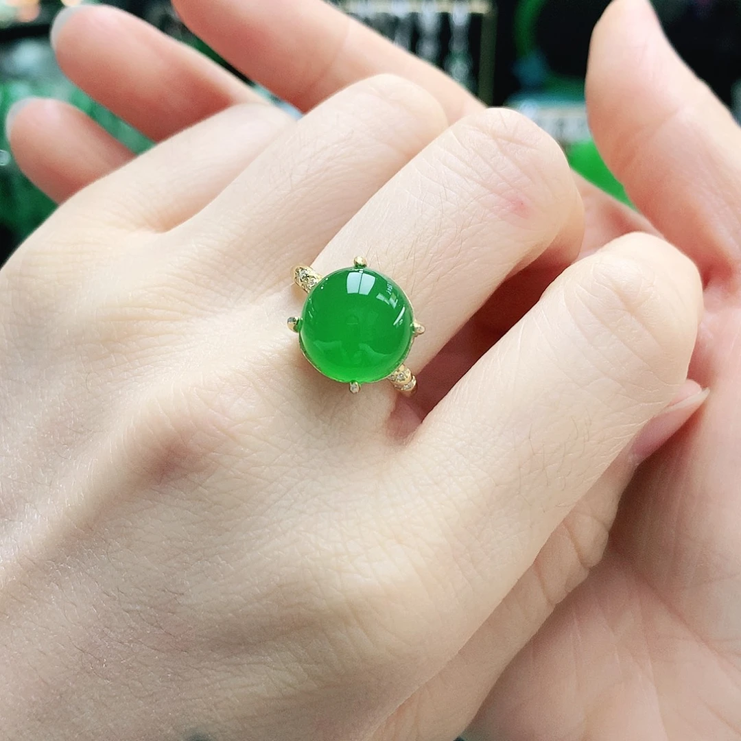 玛瑙/玉髓银S925镶嵌戒指