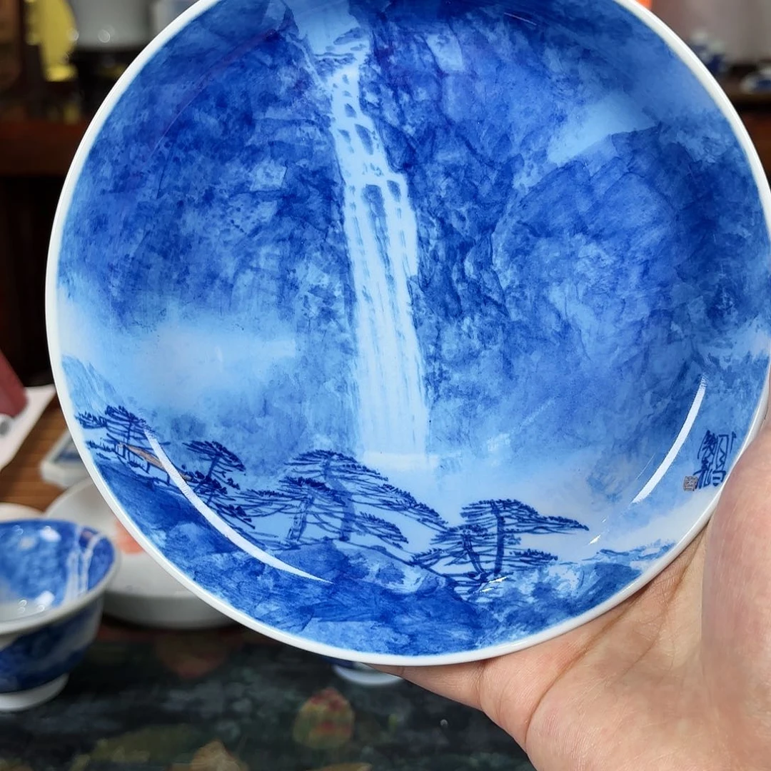 鹤*王庆龙老师手绘陶瓷