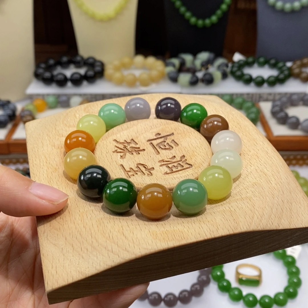 清***光和田玉未镶嵌手串14定制