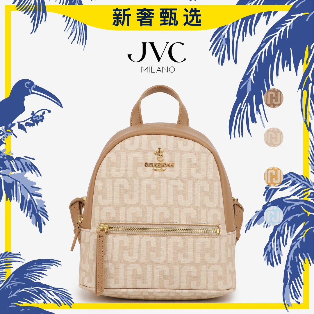 JVC意大利奢侈品牌2025新款时尚女士双肩包轻便百搭双肩背包书包