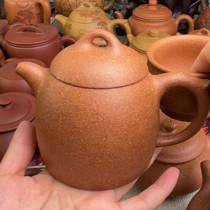 茶壶紫砂原矿黄降坡20目秦权精工半手280cc