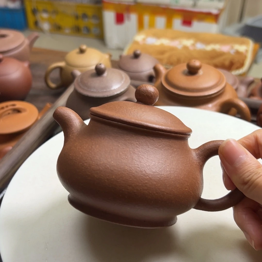 朱***名紫砂茶壶五彩段泥潘壶180