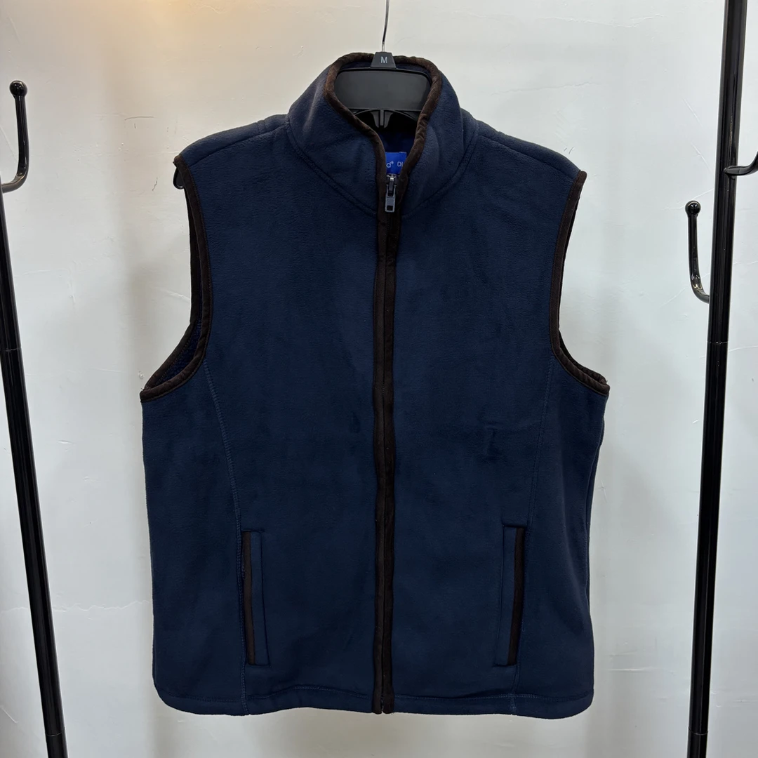 0391秋冬保暖抓绒马甲户外运动开衫摇粒绒背心立领内搭