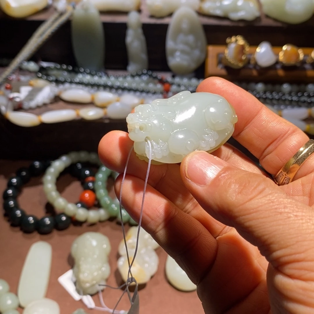 和田玉挂件未镶嵌随*@