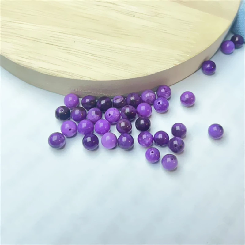 玉化丝绒老料7MM圆珠散珠 S1013