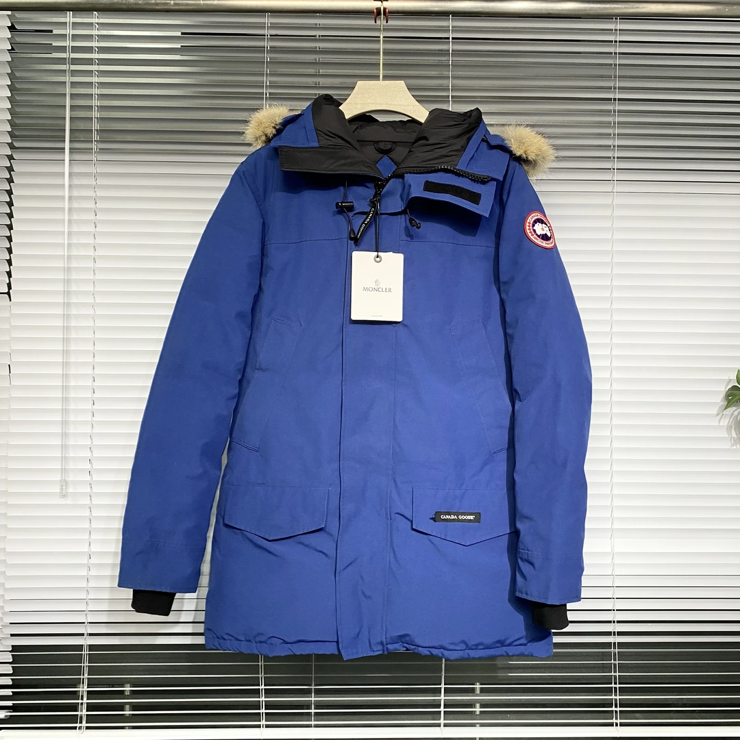 99新 CANADA GOOSE Langford系列 徽标logo 派克羽绒服 L码 a249