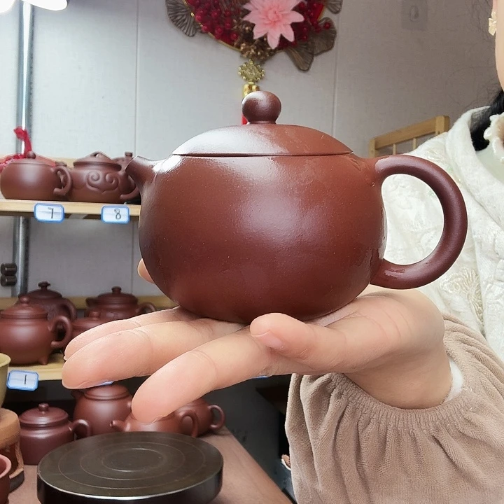 知***足茶壶紫砂西施半手微瑕260毫升