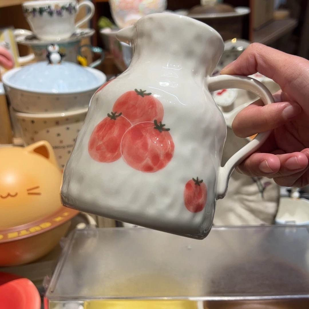 景德镇柿子奶壶手作