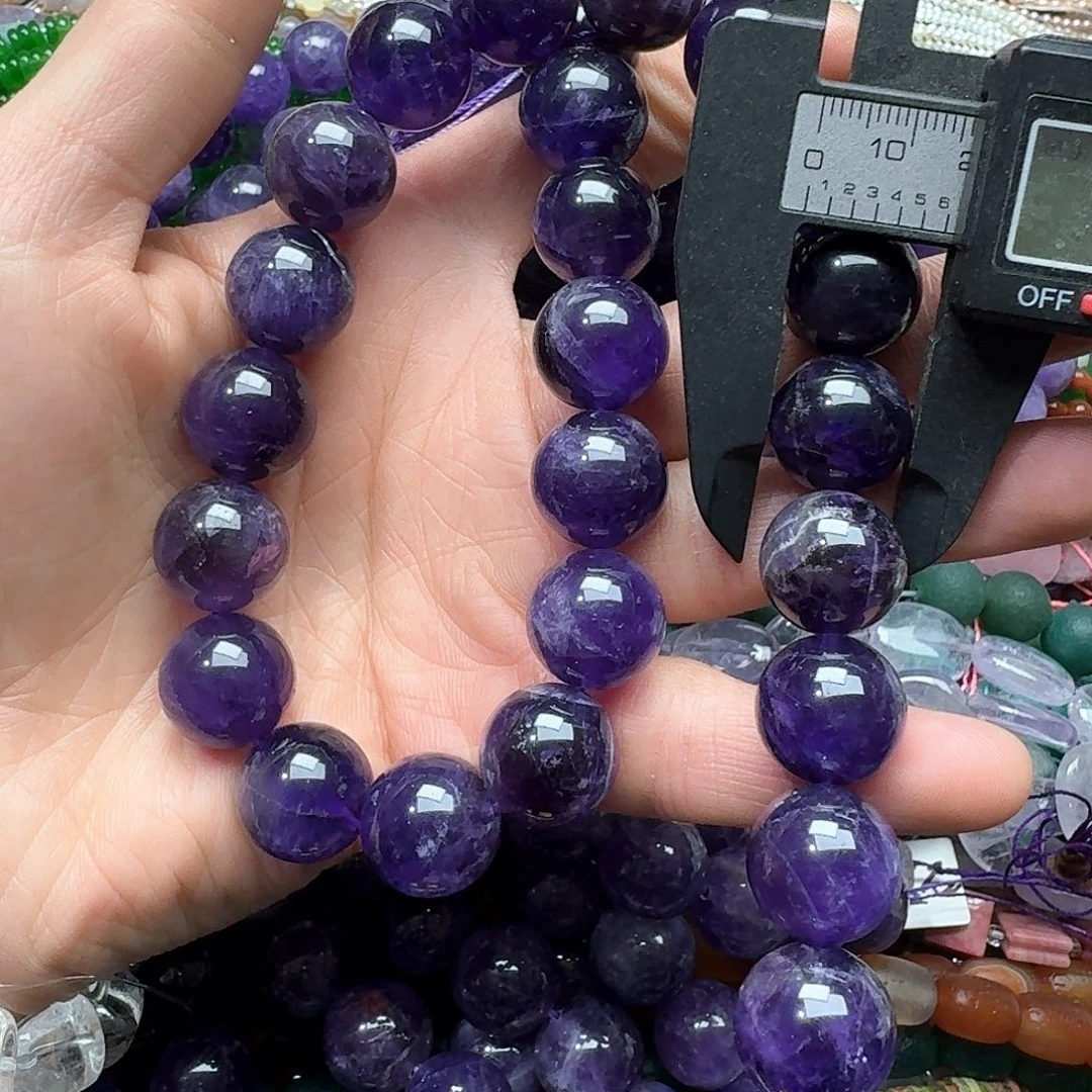 玛瑙/玉髓合金珠宝半成品一条16mm紫水晶隔珠