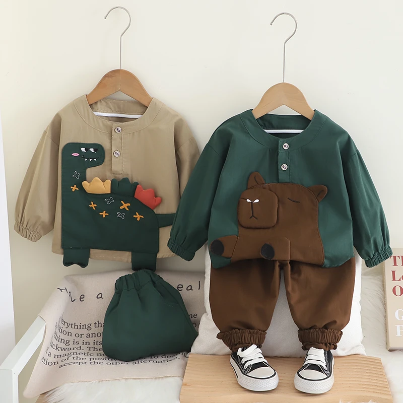 童装男童春装套装新款男宝宝婴儿童春秋季洋气休闲长袖两件套小童