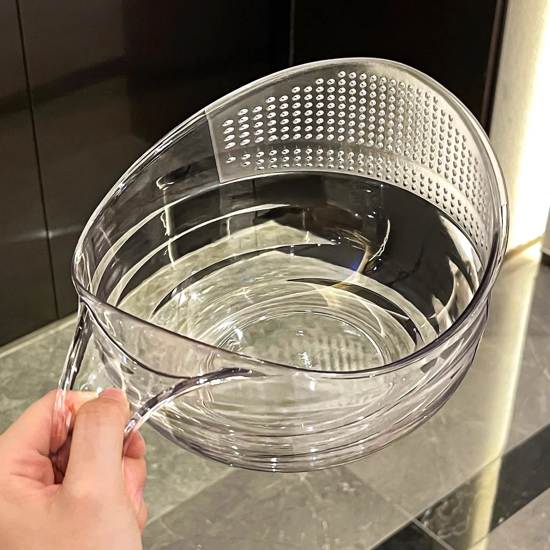 【淘米神器】厨房洗菜盆洗米筛淘米家用带手柄洗水果盆子淘菜沥水篮